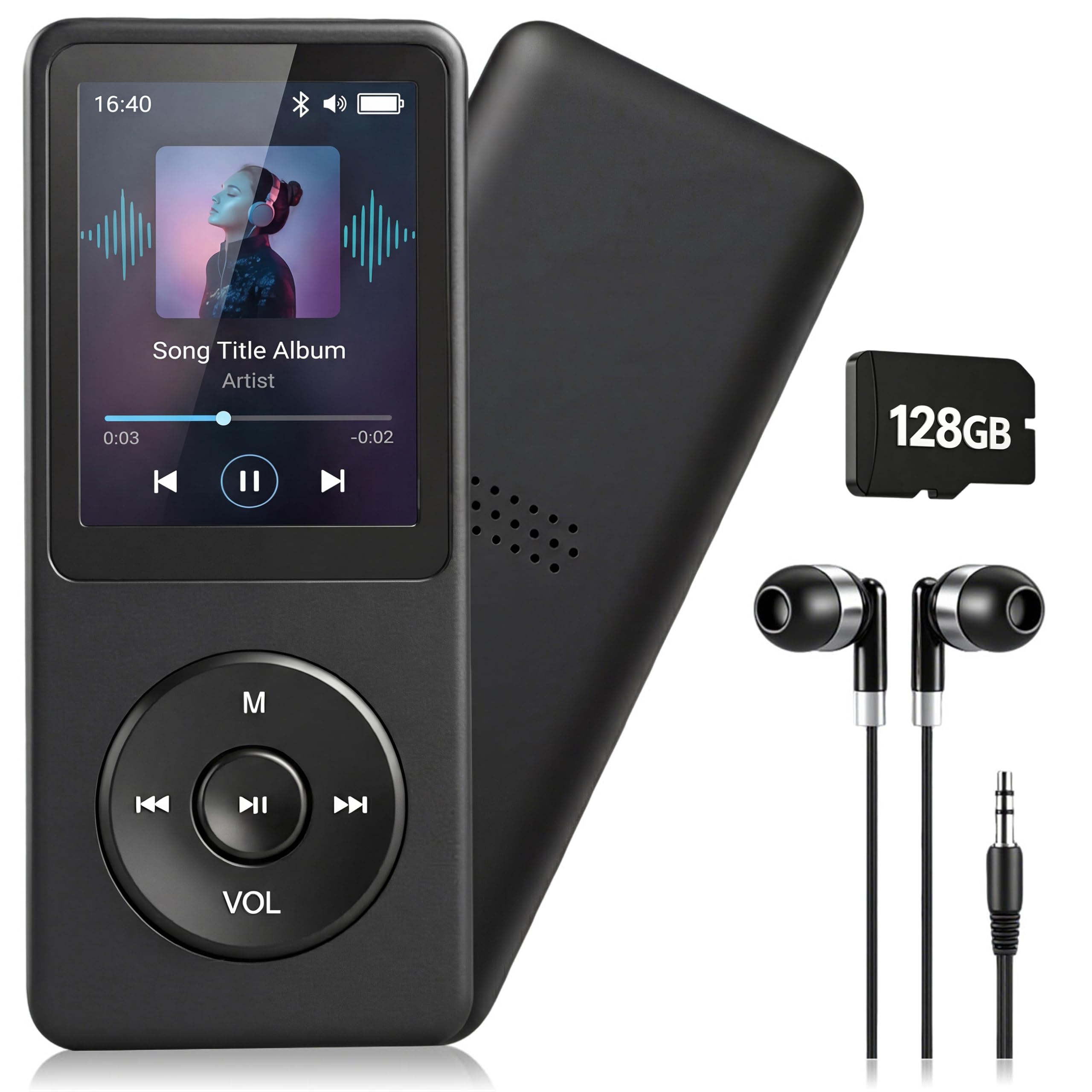 Photo 1 of 128GB MP3 Player with Bluetooth 5.3 Earphones Included