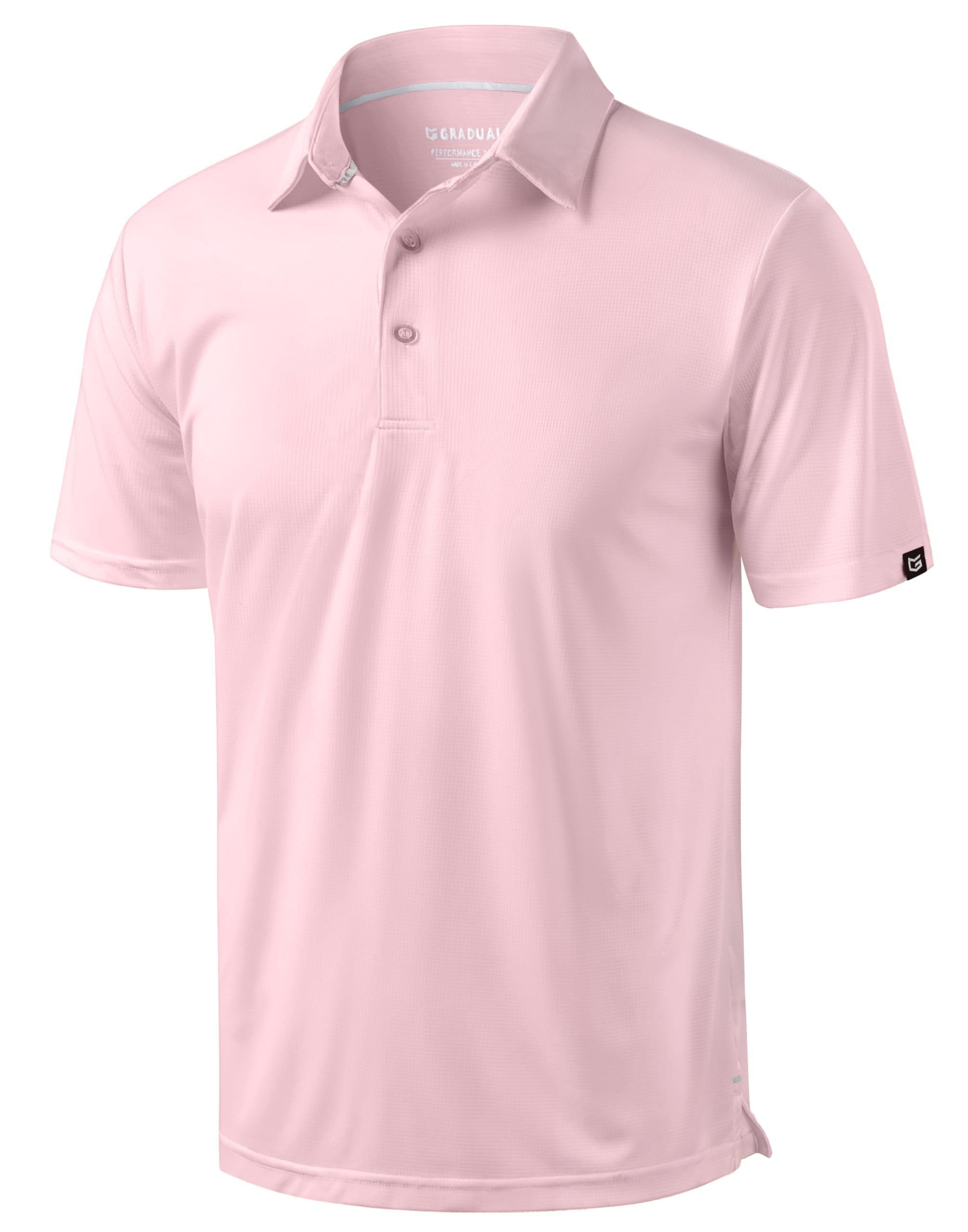 Mens Golf Shirt Grid Lightweight Short Sleeve Dry Fit Moisture Wicking Performance Athletic Collared Polo Shirts for Men — view 24