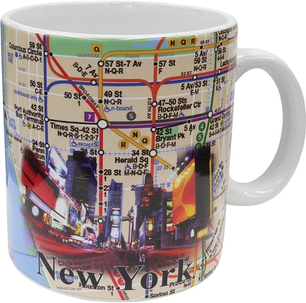 TORKIA INTERNATIONAL Jumbo Mug MTA Subway Map 30641