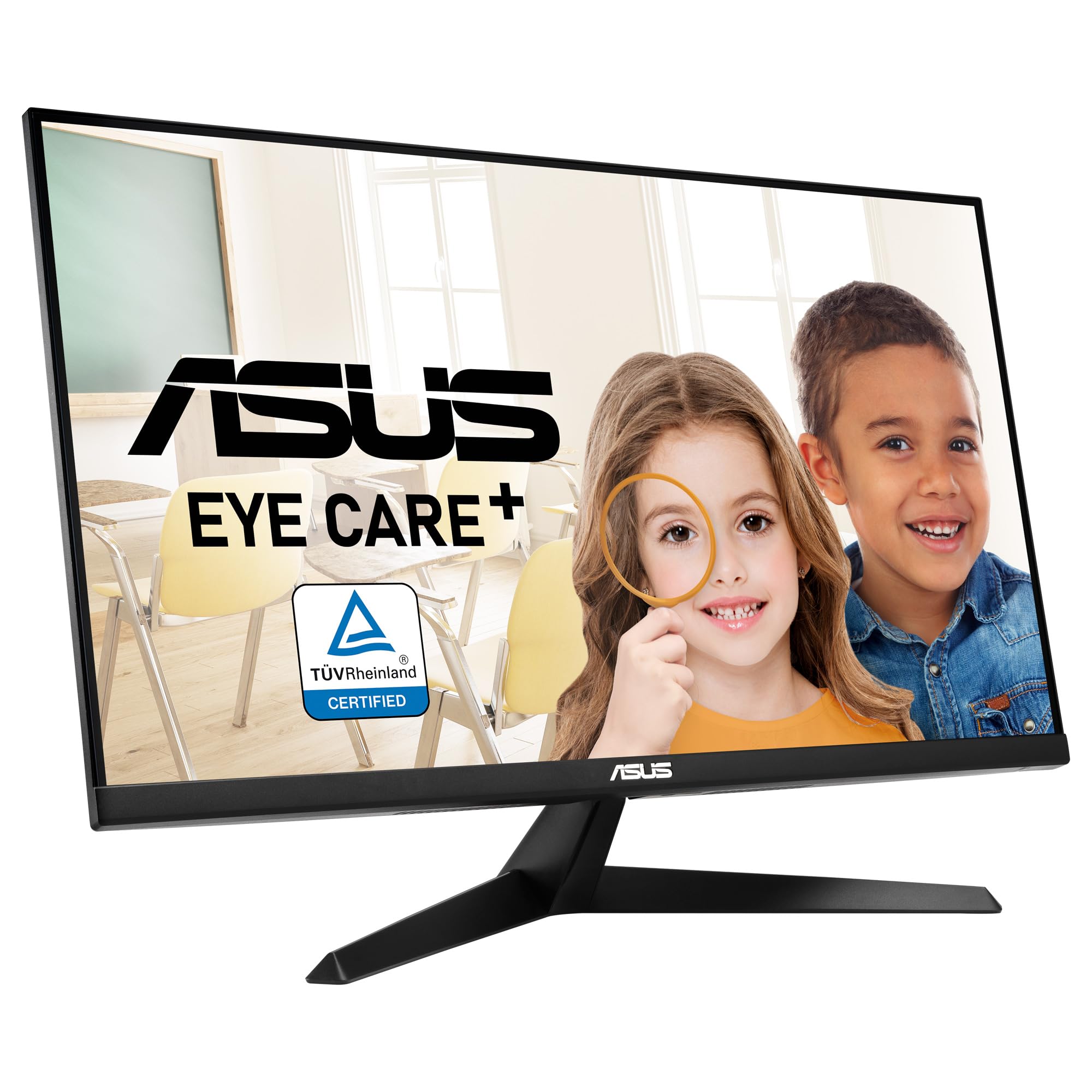 ASUS VY27UQ Monitor Eye Care de 27 Pulgadas 4K, 3840 x 2160, IPS, HDR-10, Adaptive Sync, tecnología Eye Care Plus, Filtro de luz Azul, antiparpadeo, Tratamiento Antibacteriano