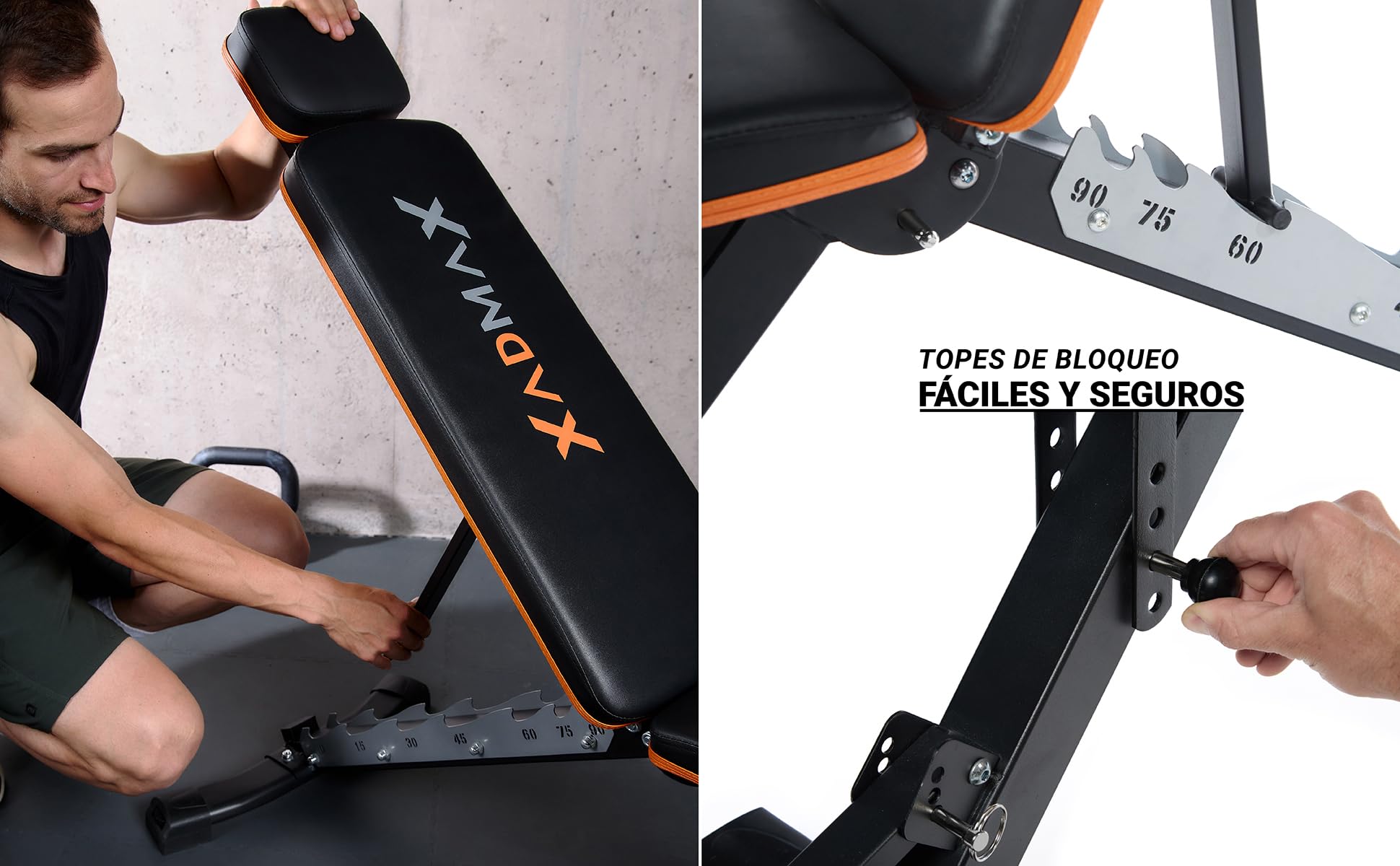 Banco Musculación Plegable, Banco Gimnasio en Casa - Soporta 360 KG Reales, Muy Robusto y Resistente, Ideal para Ejercicio en Casa, Fácilmente Plegable, Press Banca, Maquina Gimnasio, Home Gym