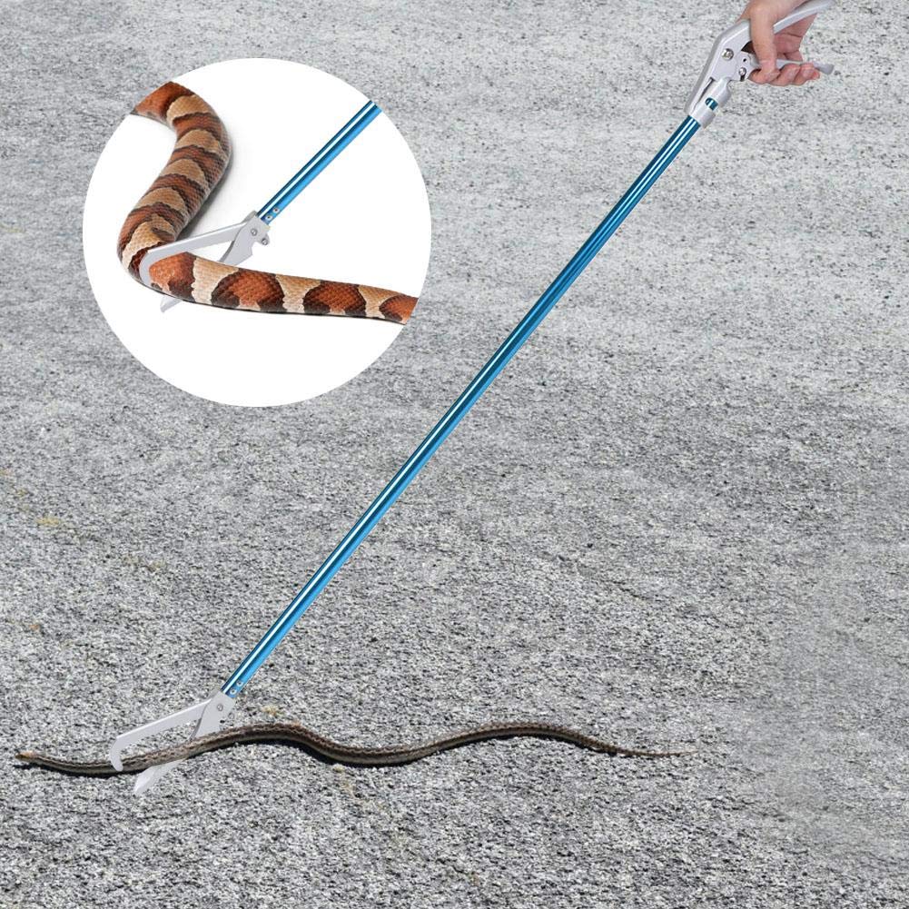 Pinza para Reptiles, Pinza para Serpientes, Pinza para Serpientes de Aluminio, Resistente(Blue, 120cm)