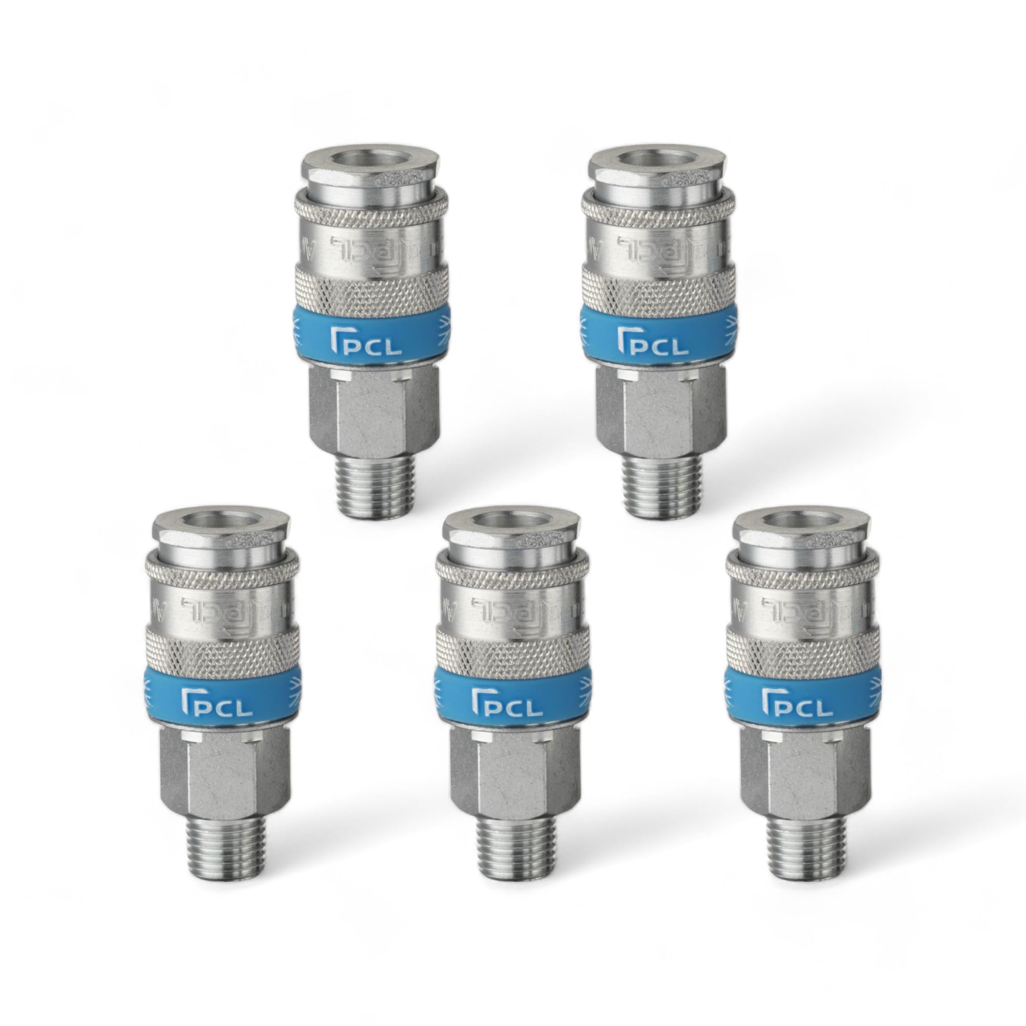 x5 Genuine PCL Air Line XF Euro Range Male Coupling 1/4 Fitting Connector