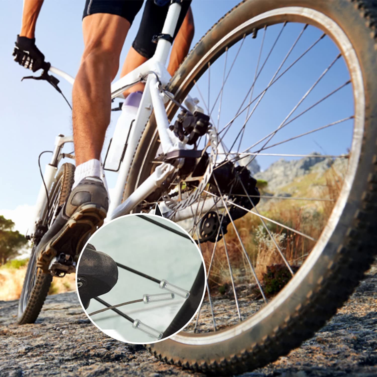 48 Tappi Terminali Per Cavi Freno Bici - In Lega Di Alluminio, Multicolore - Foto 8