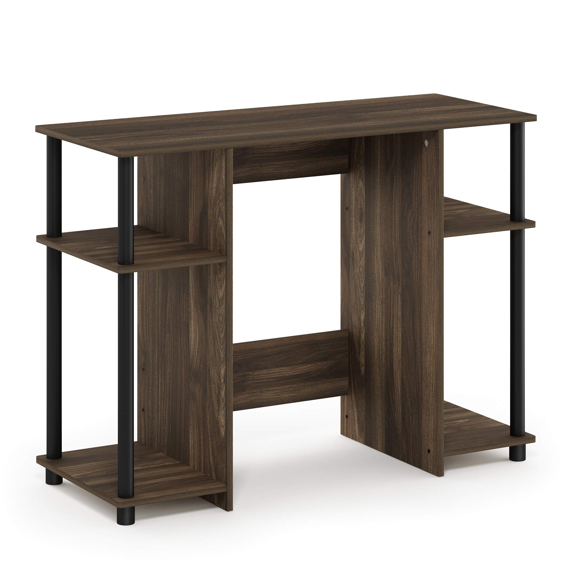 Furinno Jaya Computer Study Desk, Columbia Walnut/Black