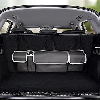 Boot Organiser, Boot Bag with Velcro Fastening, Back Seat Organiser for All Types of Car, Keeps Your Car Clean and Tidy