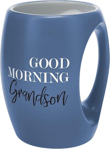 Pavilion Gift Company - Good Morning Grandson - Taza de café azul de 16 onzas, regalo de la abuela, abuelo, abuelos, regalo de larga distancia disponible en Yaxa Colombia