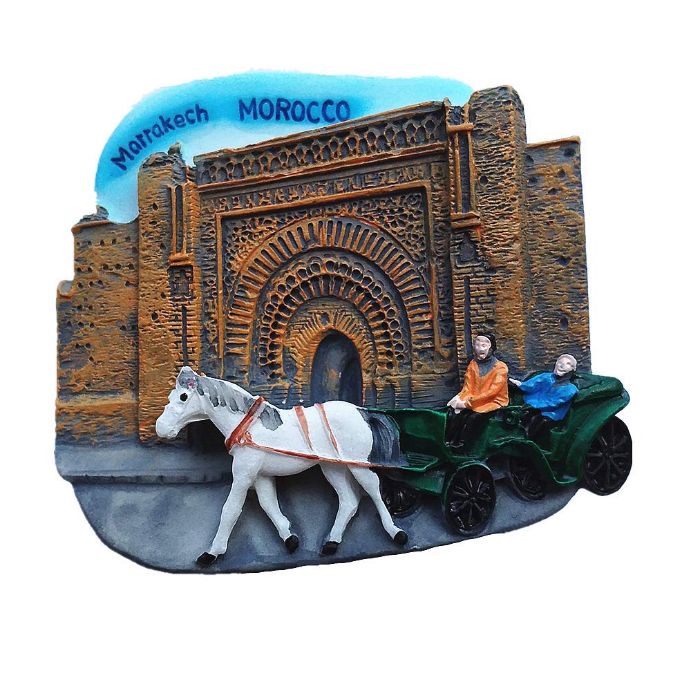 Muyu Magnet Marrakech Morocco 3D Fridge Magnet Souvenir Gift,Butterfly Shape Home & Kitchen Decoration Magnetic Sticker, Refrigerator Magnet Collection