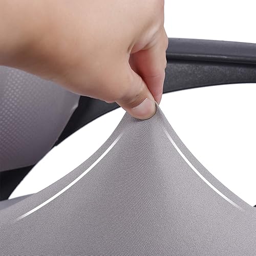 Miniatura 5 de Universal Ordenador Oficina Rotación Estiramiento Poliéster Mid Back Función Brazo Silla Cubierta C150 (Gris)