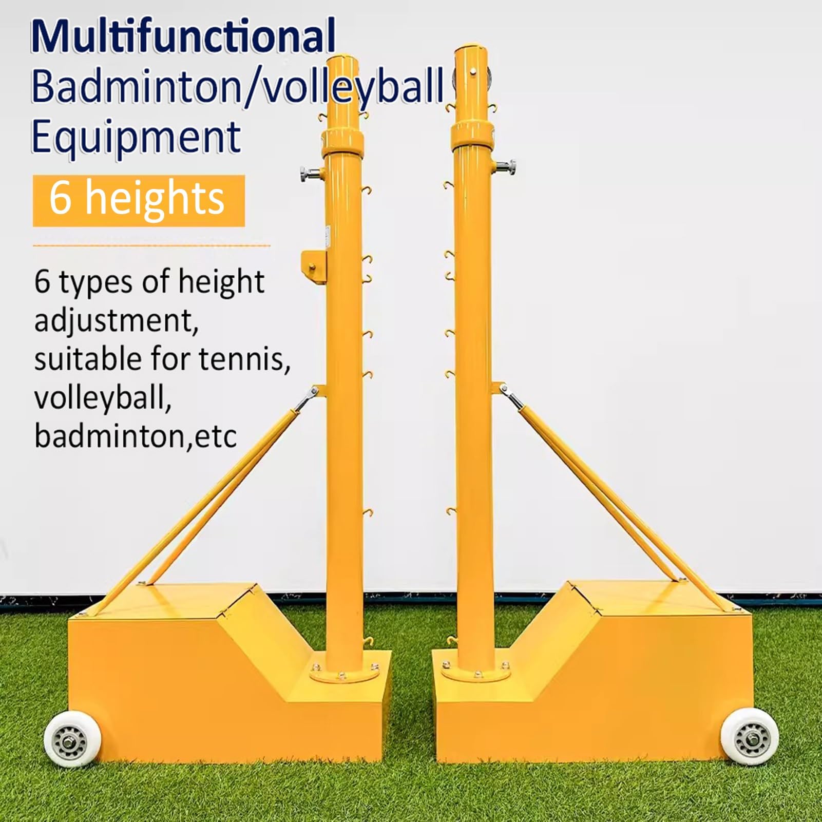 Red de Voleibol/bádminton con Base con Ruedas y Peso, con Redes de Nailon, para Juegos en el Patio, 1,55 m-7,9 pies, para Entrenamiento al Aire Libre (Estilo Am