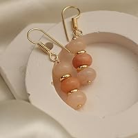 Vista 142 de Gempires Lightweight Beaded Earrings Handmade Gemstone Jewelry Hypoallergenic Gold Plated Dangling Earrings For Women