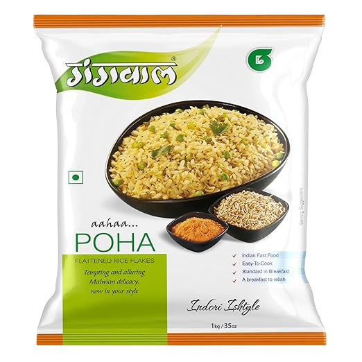 Gangwal Poha -1kg | Rice Flakes | Flattened Rice | Aval | Atukulu | Avalakki | Chiwda Flakes
