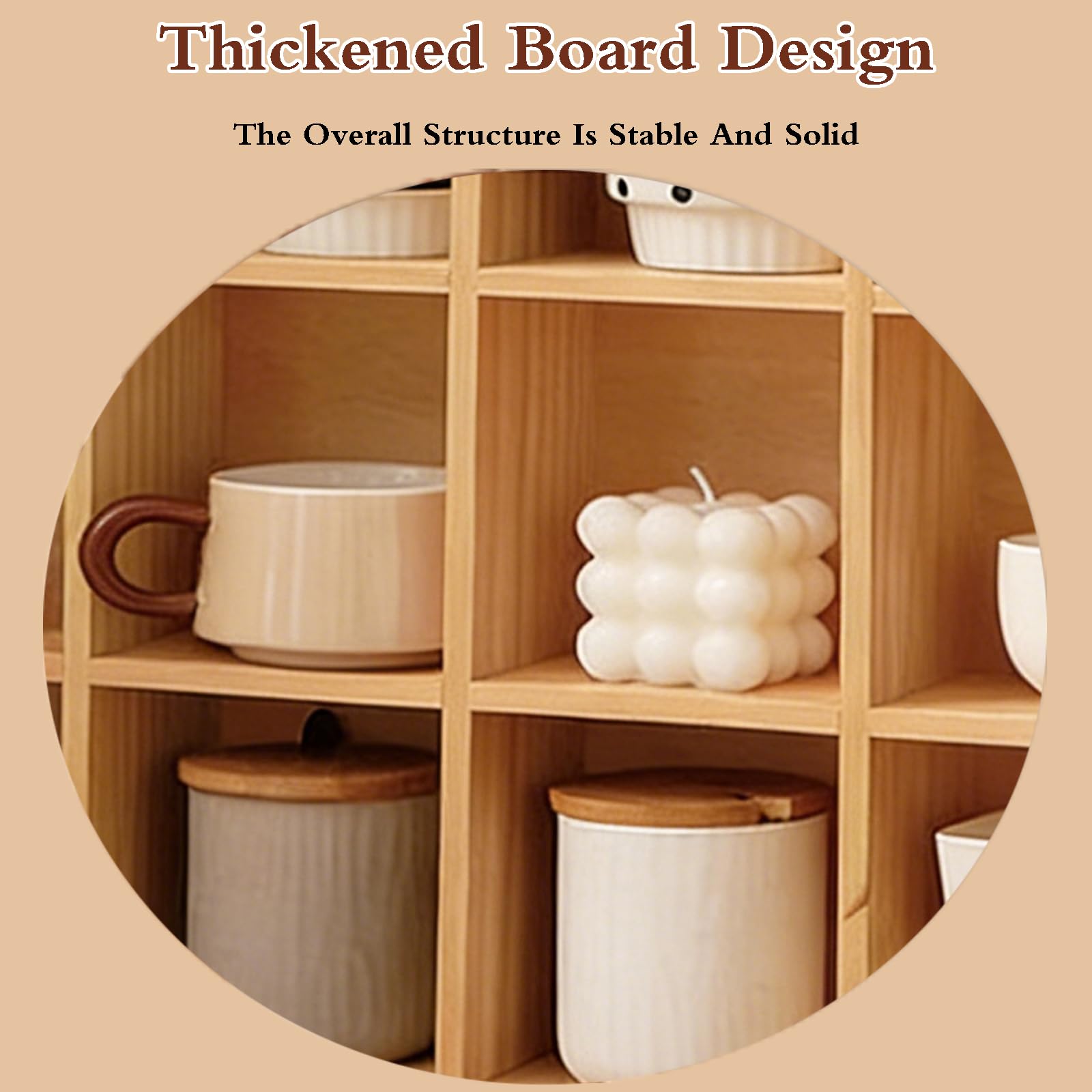 Wandregal FüR Tassen,Antikes Regal FüR SammlerstüCke,Rustikales Holzregal FüR Kaffeetassen,Tassenregal Stehend Setzkasten,Segment-Design,FüR Tassen,GewüRzes,KüChenzubehöR