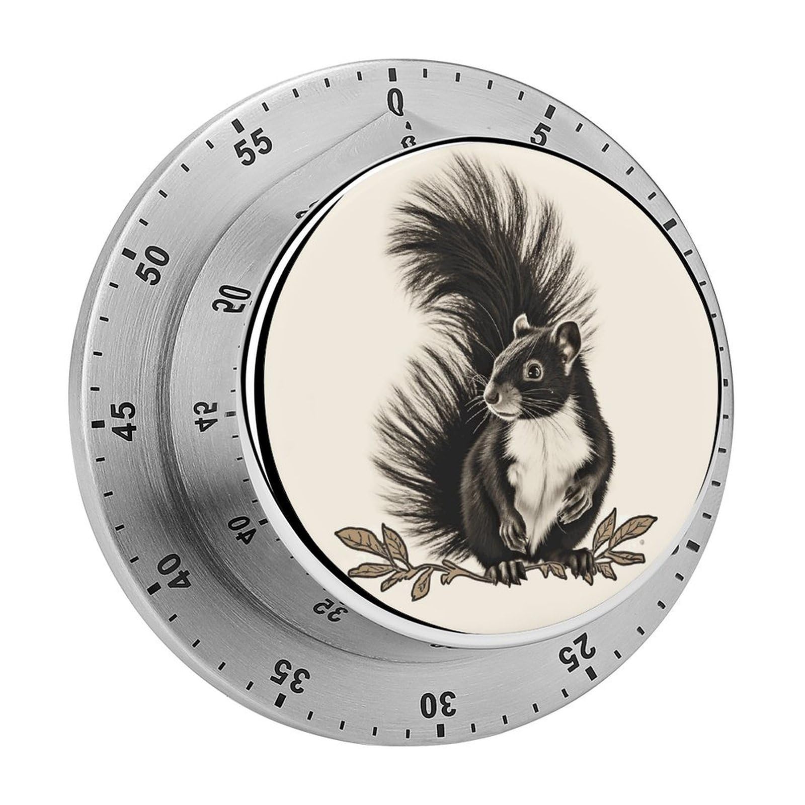 Adfgyerh Style Skunk Timer For Cooking, Kitchen Timer Magnetic No Batteries Required, Mechanical Timer With Loud Alarm, For Fitness Baking Exercise Oven