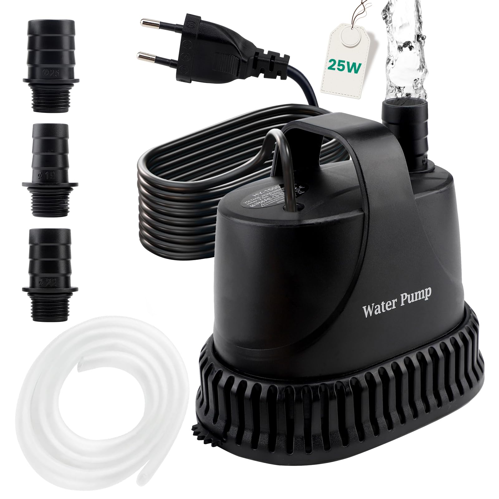 Filterpumpe Wasserdicht IP68 Mit ABS Gehäuse 1500-3000l/h Teichpumpe Super ECO Bachlaufpumpe Aquarium Filterpumpe Wasserpumpe Teichpumpe Aquaforte