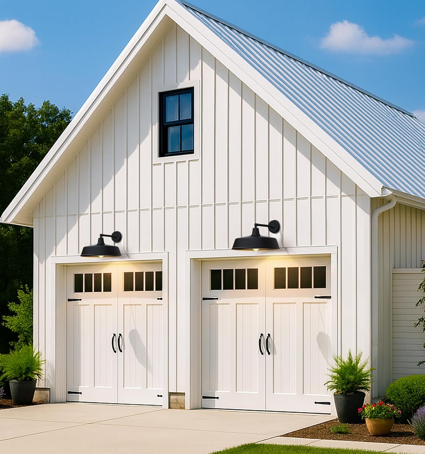 JOESA Extra Large 24” Outdoor gooseneck barn Light, Rustic Farmhouse Style Wall Mounted barn Lighting, Perfect for Outdoor Home, Porch and Garage Lighting