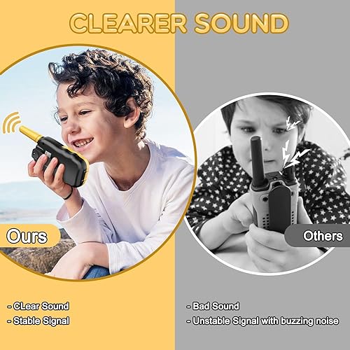 Miniatura 3 de Selieve - Juguetes para niños de 4 a 14 años, walkie talkies para niños de 22 canales, juguete de radio de 2 vías con linterna LCD retroiluminada