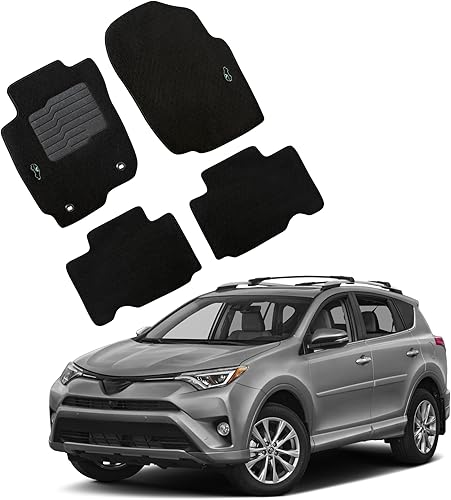 Miniatura 5 de ecoMats - Tapetes de piso para Toyota Rav4 2013 a 2018, con almohadilla antideslizante para el talón y cerraduras de seguridad, color negro, Rav-4