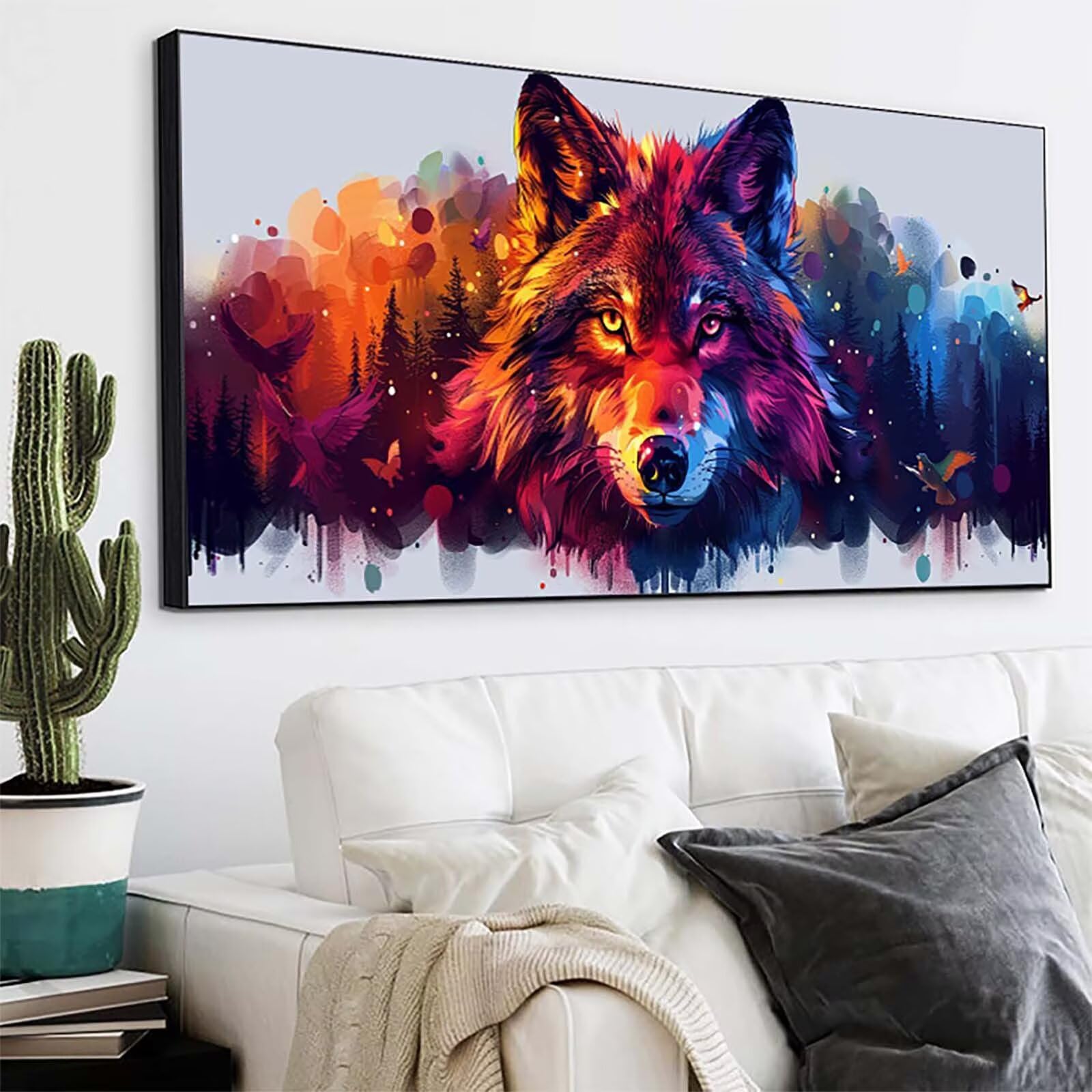 Wolf Diamond Painting Grandi Dimensioni 80x160cm, Diamond Painting 6-1029