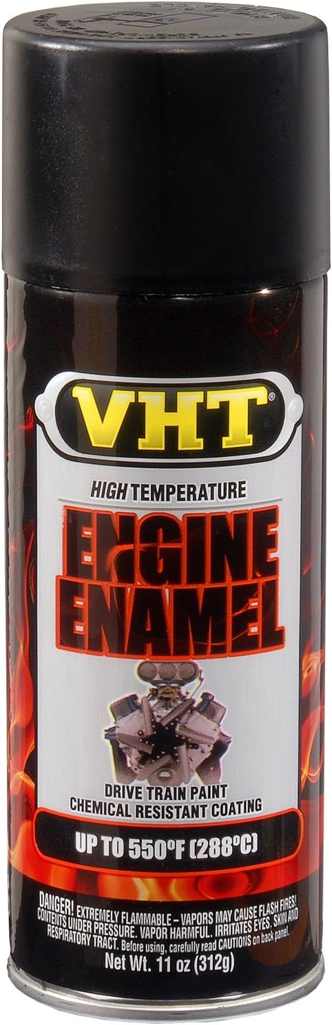 SP130 Engine Enamel Flat Black Can - 11 oz.