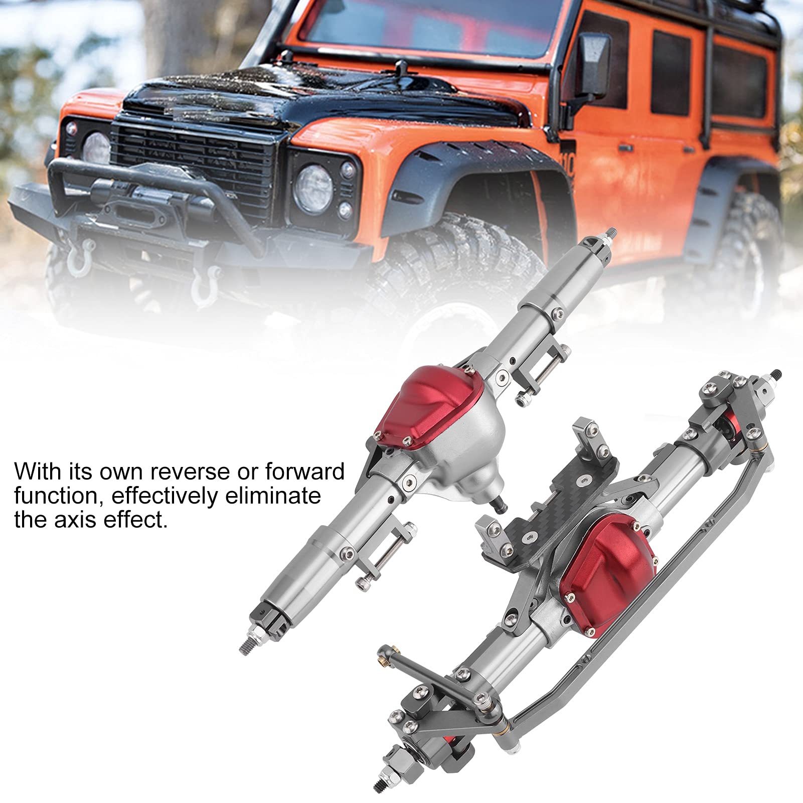 FILFEEL Oś Przednia i Tylna ze Stopu Aluminium do Niezbędnego Wyposażenia Samochodu Wspinaczkowego Axial SCX10 /10 RC