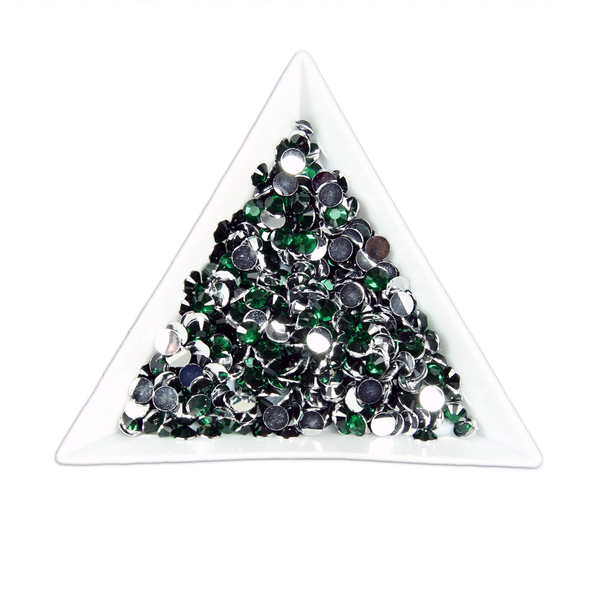 1000pcs 3mm Flat Back Resin Rhinestones Bling Crystal Diamantes for Nail Art & Craft (3mm, Emerald)