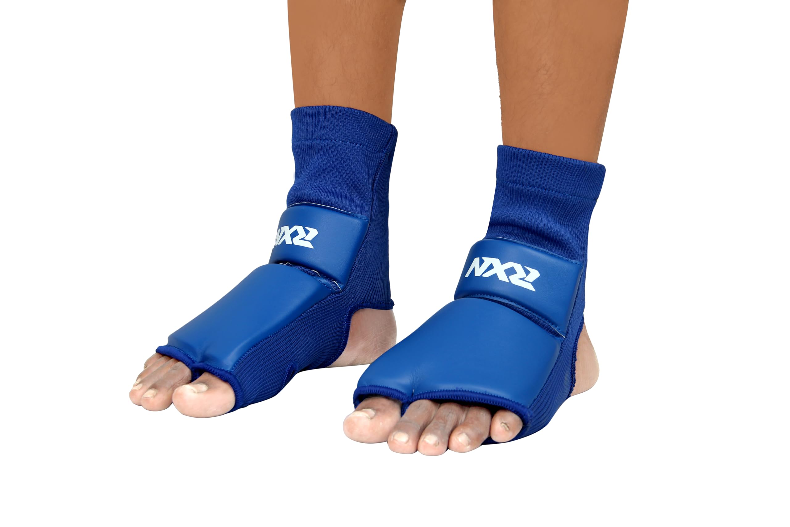 RXN Pro Instep & Ankle Protector – Designed for Wushu, MMA, and Muay Thai Training (Blue, Medium)-image-31