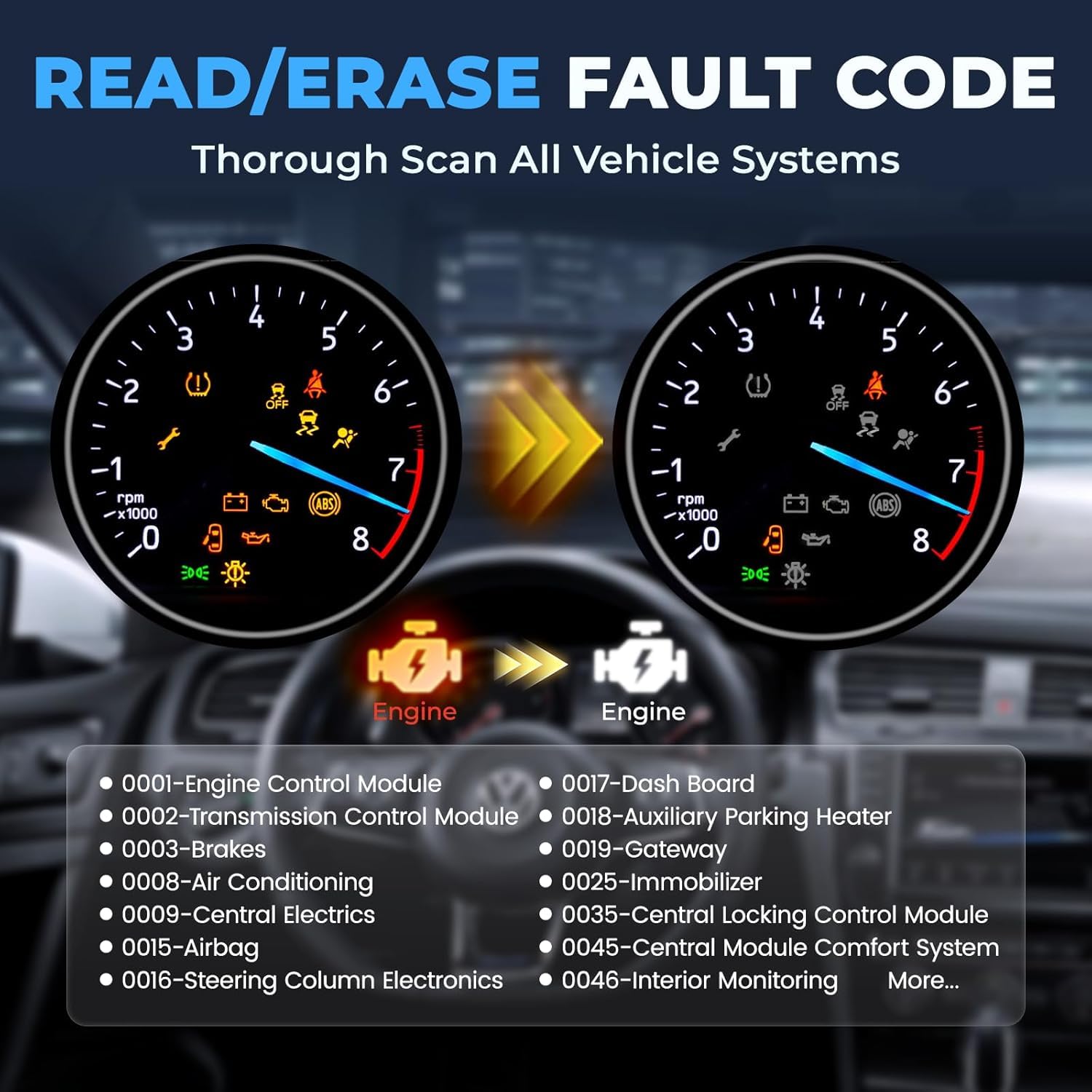 AUTOPHIX 7610 Elite Vollsysteme OBD2 Diagnosegerät Kompatibel mit VW Automotive Full Functions OBD2 Scanner Auslesegerät Auto Battery Registration Tool für alle VAG nach 1996