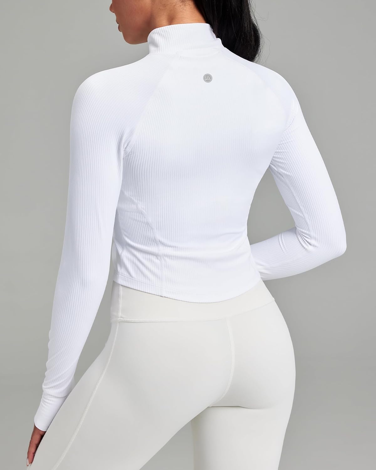 QUEENIEKE Women's Slim Fit Workout Jackets - Zip Up Athletic Running Jacket with Color-blocked Mesh & Thumb Holes - Image 4