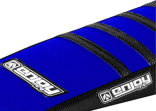 Miniatura 2 de Enjoy Mfg Funda de asiento compatible con Yamaha 2002-2021 YZ125 YZ250 YZ 125 YZ 250 - Lados negrosParte superior azulvarillas negras #67