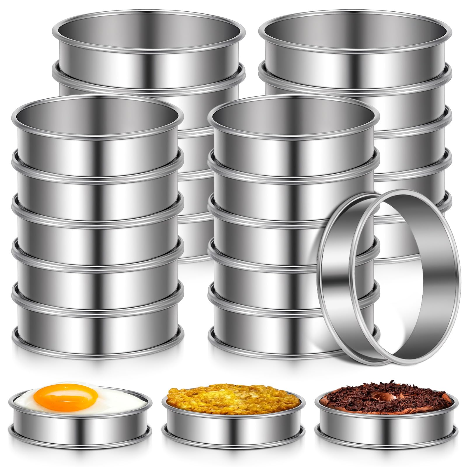 Stainless Steel Cookie Rings - 12 Pack -11