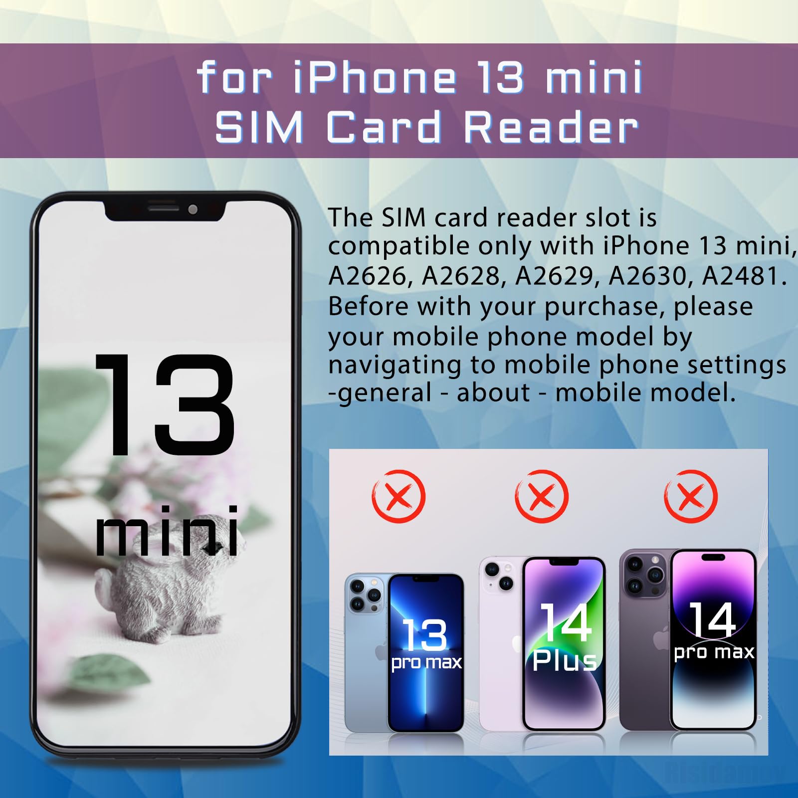 Amazon.com: Risidamoy Single SIM Card Reader Replacement for