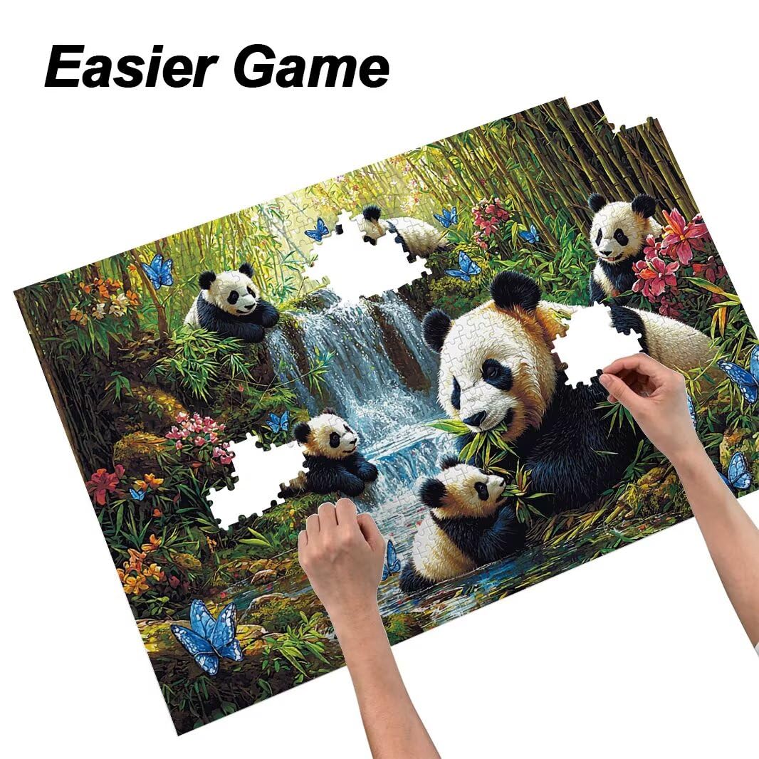 Puzzle 1500 Pezzi, Puzzle Panda per Adulti, 87x57cm, Compact Box -4412
