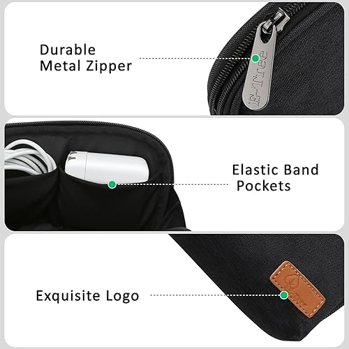 Miniatura 7 de E-Tree Pequeña bolsa tecnológica, bolsa de almacenamiento de accesorios electrónicos, estuche organizador electrónico de viaje compatible con