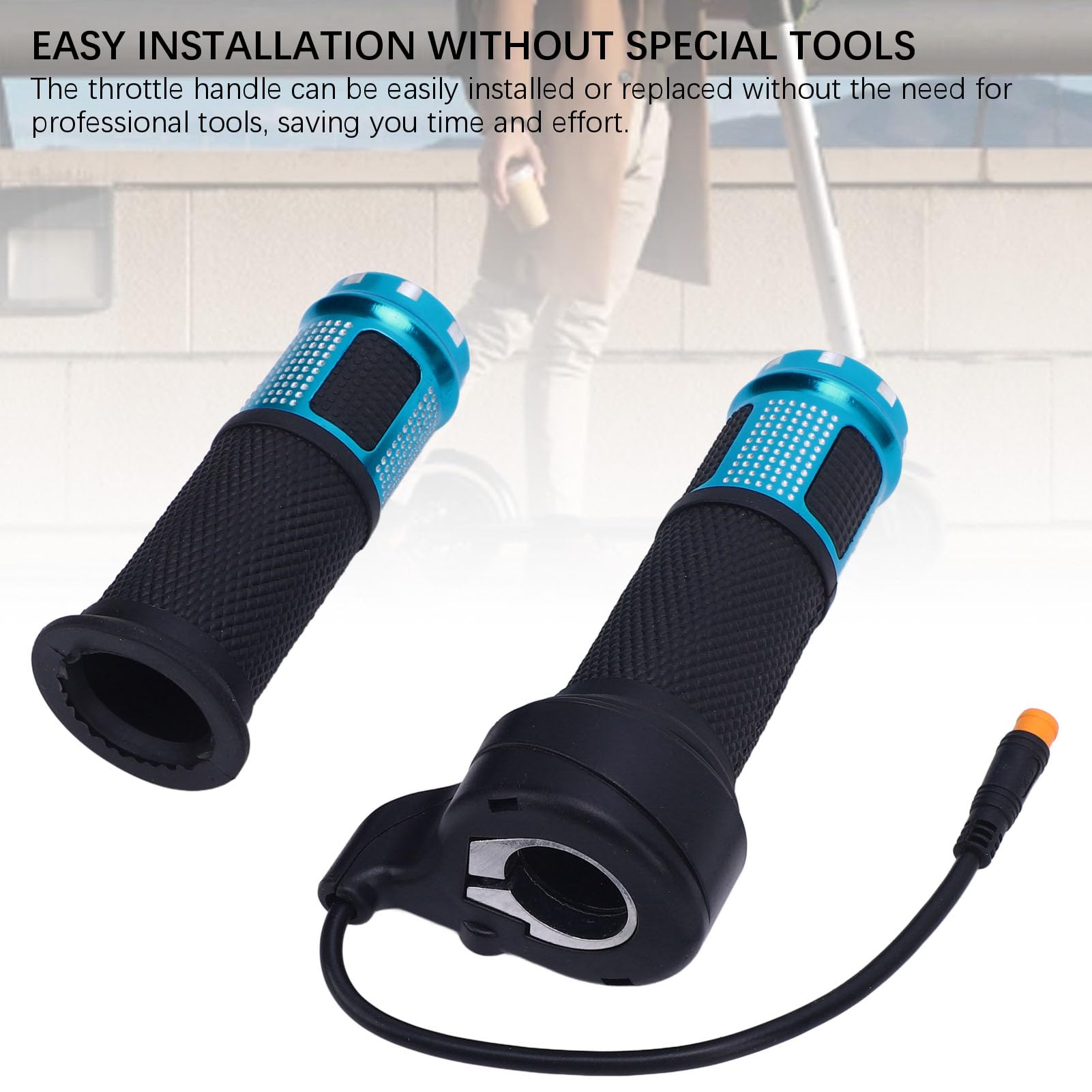 Denash Empuñadura del Acelerador para Scooter Eléctrico, Manillar del Acelerador Giratorio ABS de Aleación de Aluminio con Control de Velocidad sin Esfuerzo, para Scooters SmartGyro — view 3