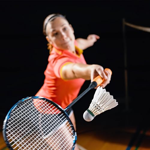 Miniatura 7 de Philonext Volantes de bádminton 12 piezas de volantes de plumas de ganso estables y duraderos pelotas de bádminton para juegos en interiores y