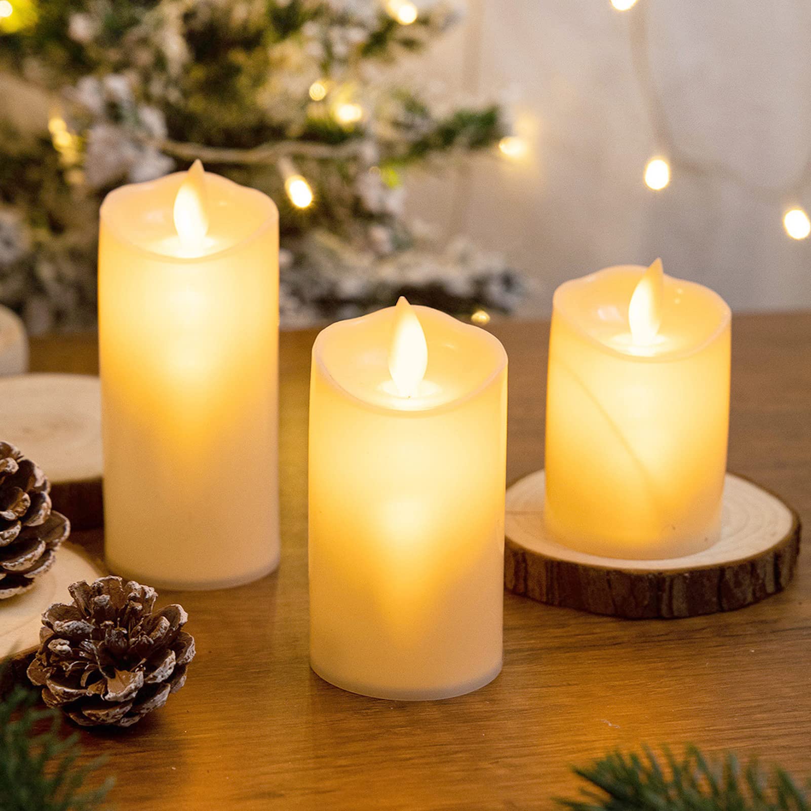Set De 6 Velas Sin Llama Con Control Remoto - Luz Parpadeante Realista, Batería Incluida - Decoración Para Fiestas, Bodas Y Hogar