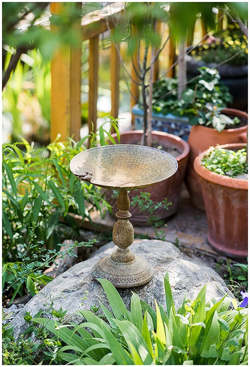 Ciotola per Cibo Vintage per Uccelli da Giardino, posacenere, Arredamento per la Fattoria, mangiatoie per Uccelli da Giardino in ghisa, Semi di Uccelli Selvatici per mangiatoie Esterne.