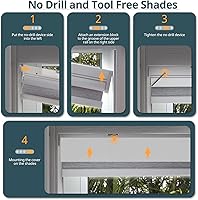 Vista 4 de Persianas motorizadas sin taladro, persianas automáticas para ventanas, persianas enrollables eléctricas con control remoto persianas inteligentes
