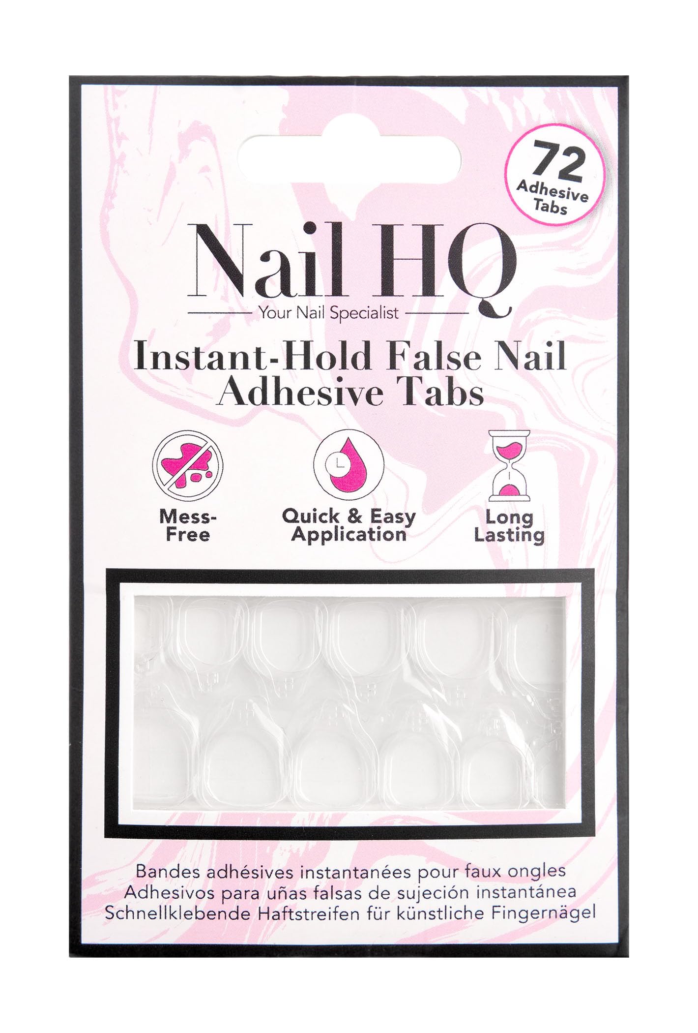 Nail HQ Instant-Hold False Nail Adhesive Tabs (72 pieces)