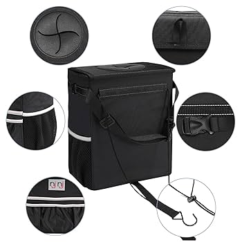 Car Trash Bag Hanging Waste Bin Garbage Bag Back Seat Hanging Storage Bag Travel Organizer Holder For Outdoor Camping Home Car(Pink), Garbage Cans