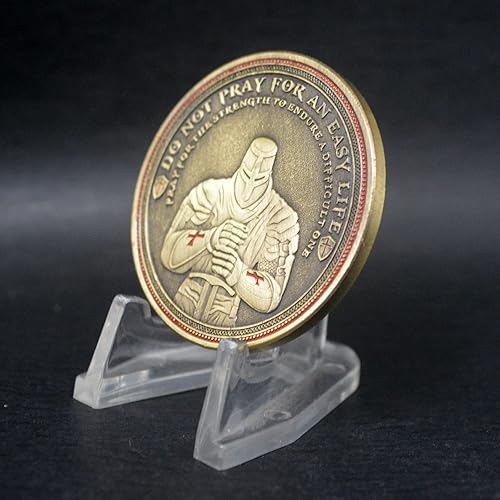 Miniatura 3 de Aomcisi Moneda religiosa conmemorativa de la Cruz Roja del Caballero Templario