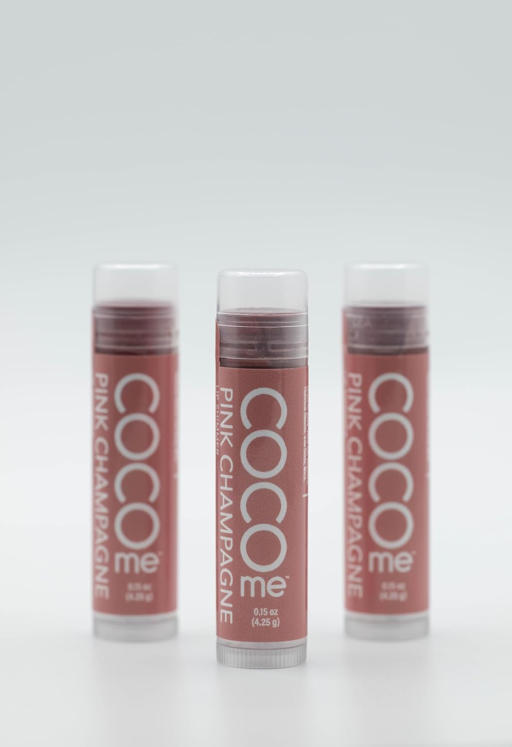 CocoMe Color Tinted Lip Balm (Pink Champagne) -All Natural Organic Coconut Oil and Beeswax for moisture and nourishment