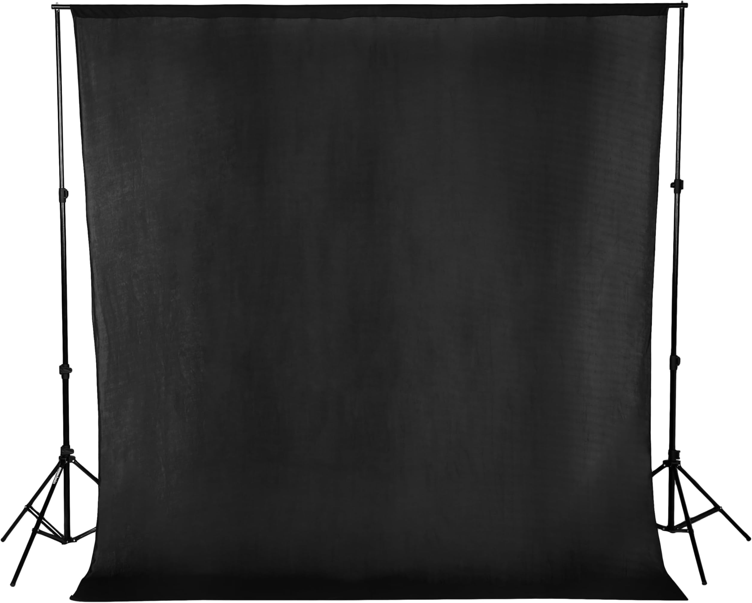 Amazon Basics Professional Black Screen Backdrop Cloth (8x9 ft) | Suitable for Photography, Photoshoot, Product Photography, Live Streaming, Zoom Meetings, VFX Editing | Pack of 1 (Black)