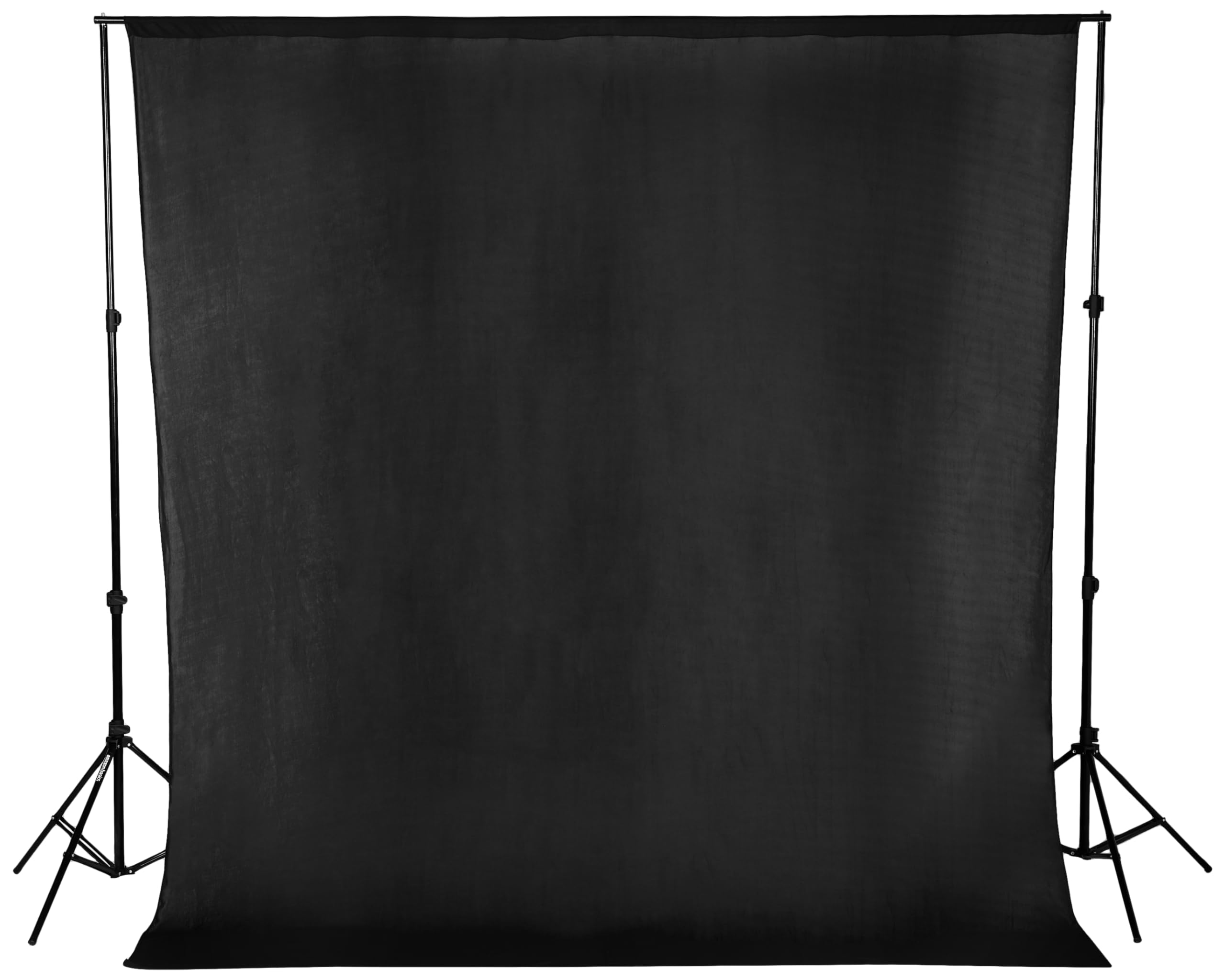 Amazon Basics Professional Black Screen Backdrop Cloth (8x9 ft) | Suitable for Photography, Photoshoot, Product Photography, Live Streaming, Zoom Meetings, VFX Editing | Pack of 1 (Black)