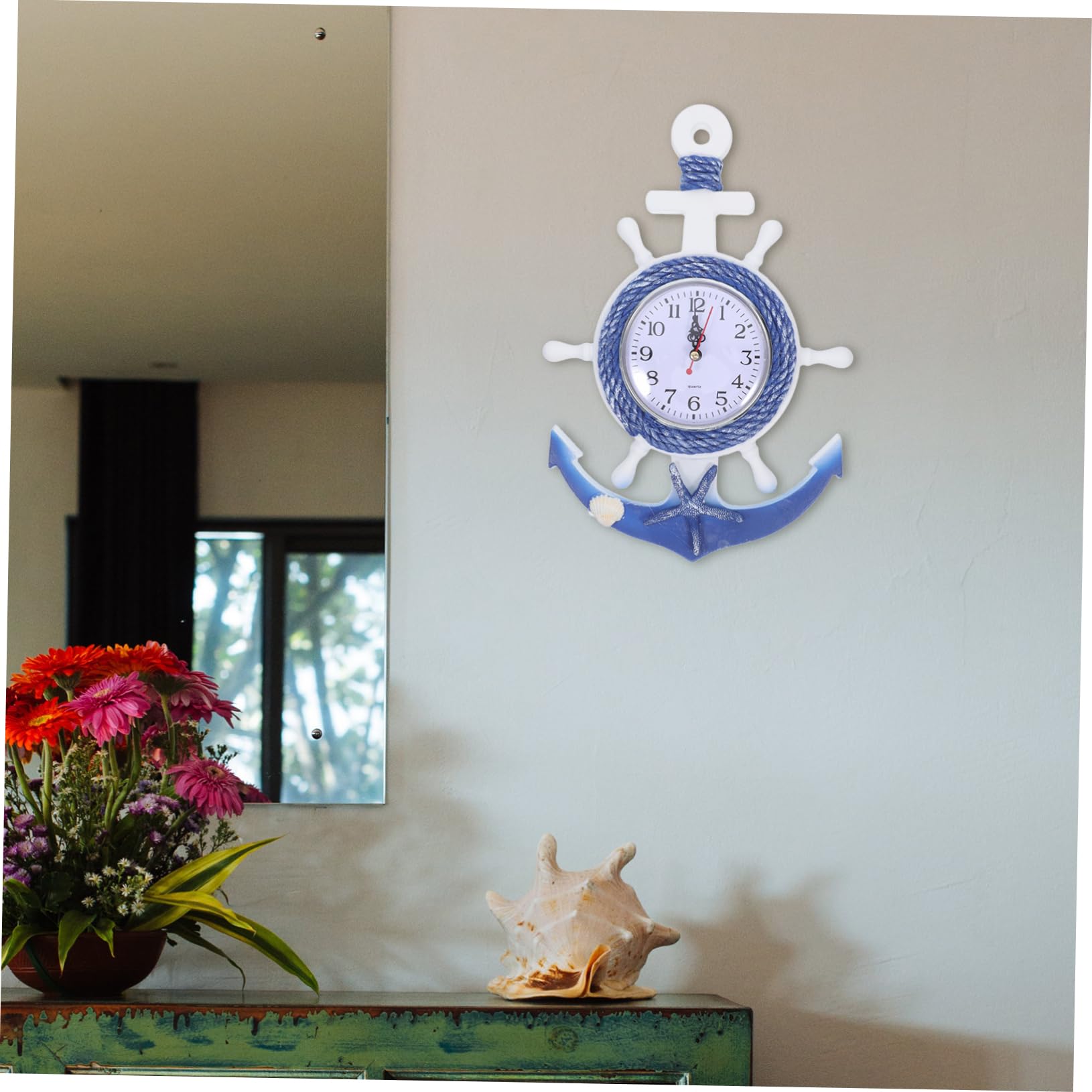 Veemoon Orologio da Parete Stile Mare Ancora Nave Decorativo