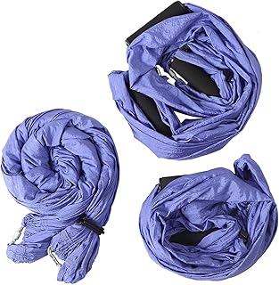 QANYEGN Aerial Yoga Hammock, Sling Inversion Tool, Premium Nylon Aerial Fabric Yoga Strap Accessory for Gym Home Fitness(elegant purples)