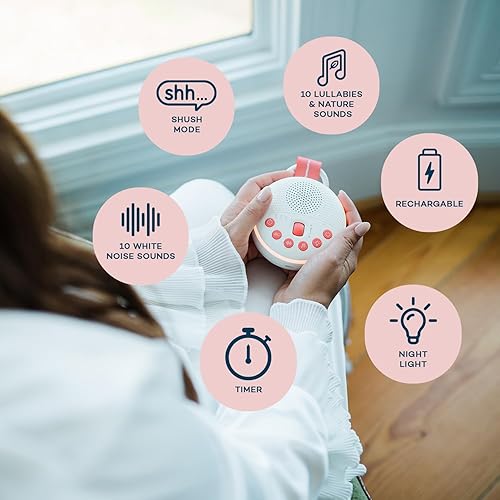 Miniatura 4 de SlumberPod SlumberCalm Máquina de sonido portátil Máquina de sonido de ruido blanco para bebé Modo Shhh 21 sonidos relajantes para dormir