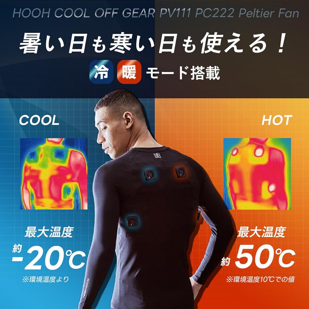 HOOH 快適ウェア冷暖　ペルチェコンプレッション Amazon.co.jp: [村上被服] HOOH 鳳凰 ペルチェコンプレッション 素子
