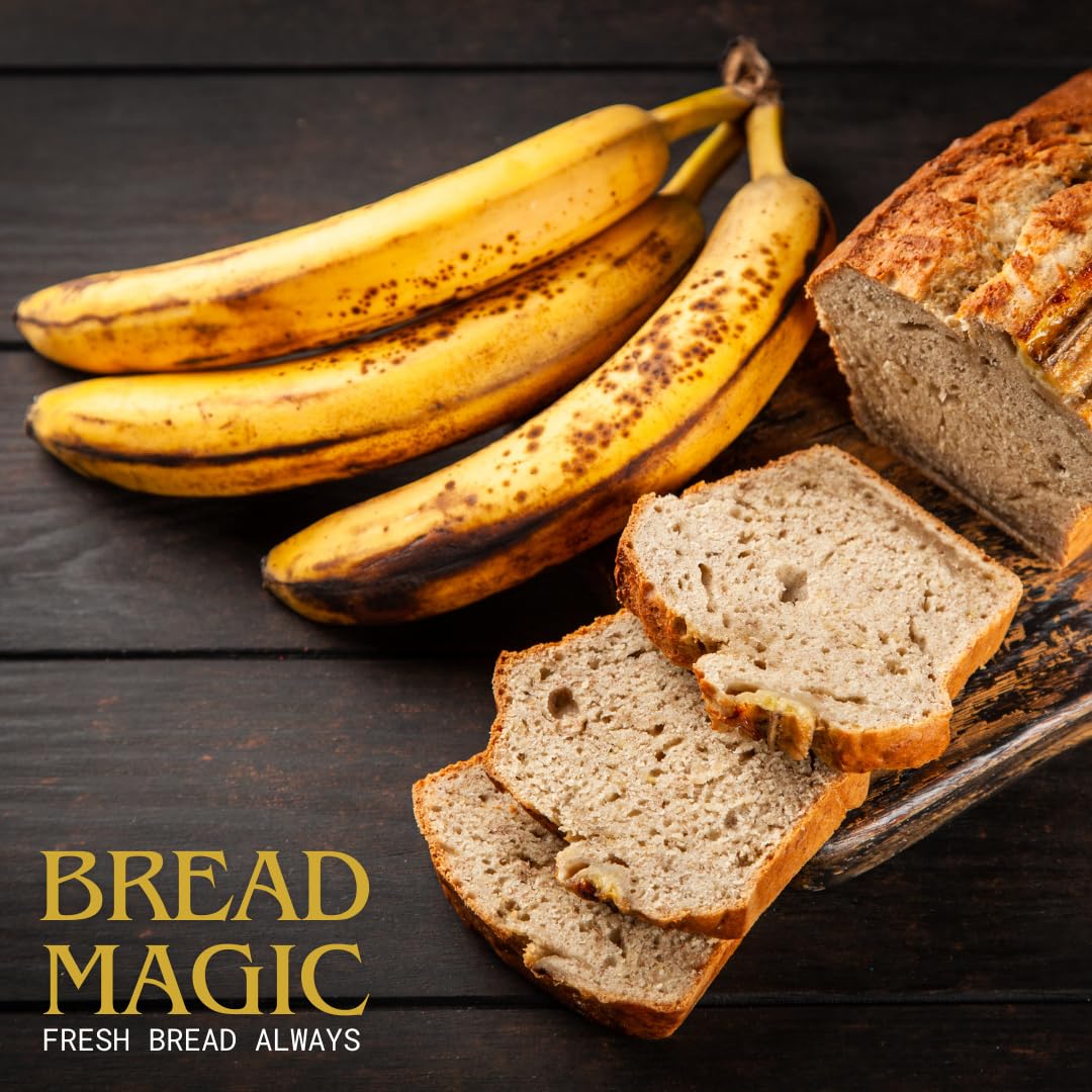 STARLYF Bread Magic Bane conserva pane e dolci, traspirante, croissant, panini, fette, baguette, sempre fresco. Grande capacità per tutta la famiglia (32 x 17,5 x 15 cm)